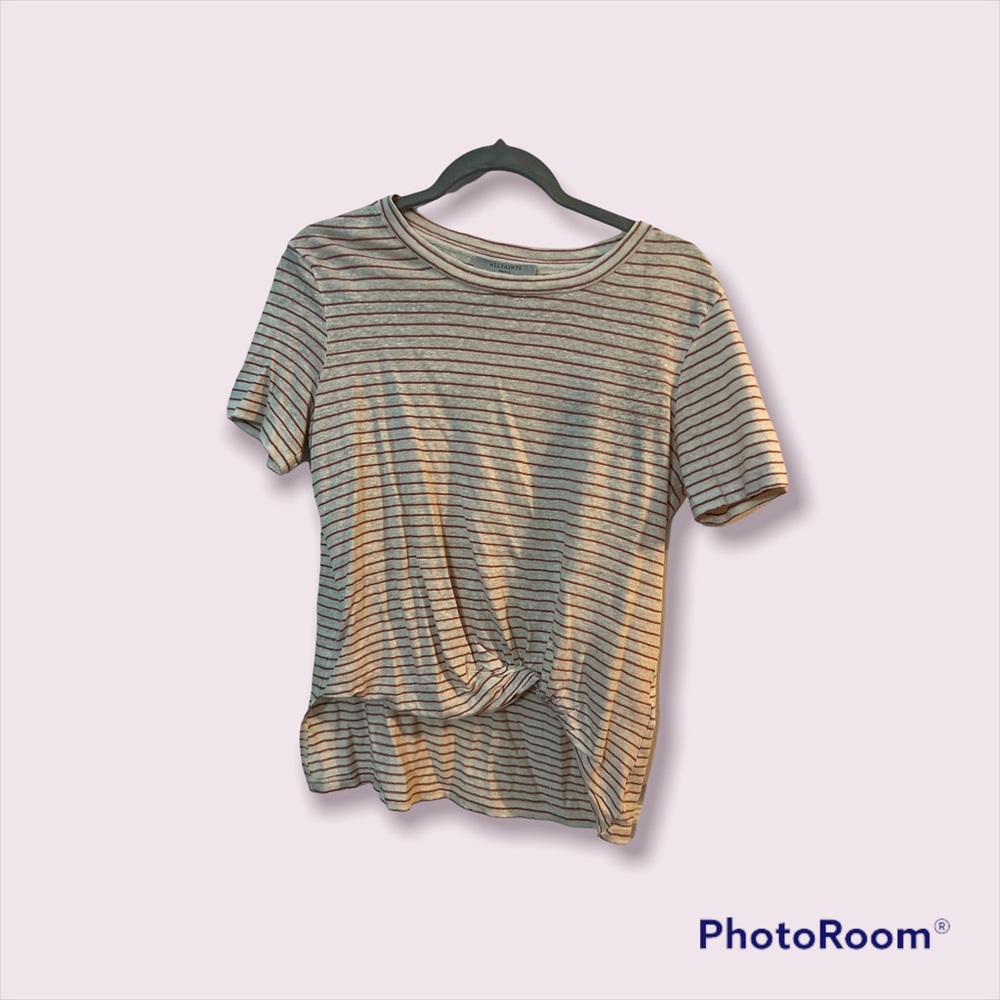 AllSaints Wilma Stripe Tee size small